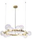 Подвесная люстра Crystal Lux AGATA SP15 V2 GOLD/TRANSPARENTE