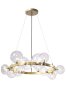 Подвесная люстра Crystal Lux AGATA SP15 V2 GOLD/TRANSPARENTE