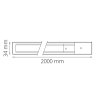 2м. Однофазный шинопровод Barra Lightstar 502025