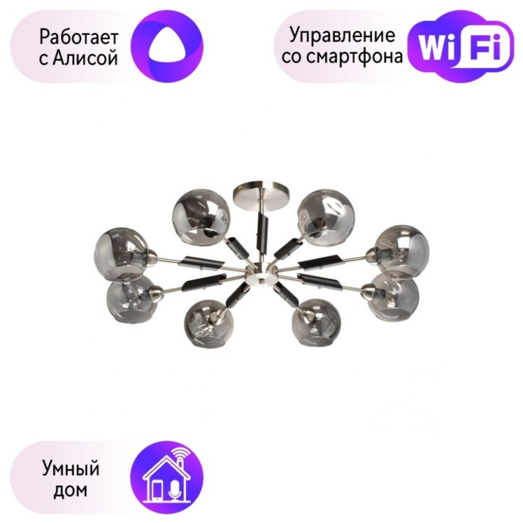 Потолочная люстра DeMarkt Гамбург  с поддержкой Алиса 605016708-A