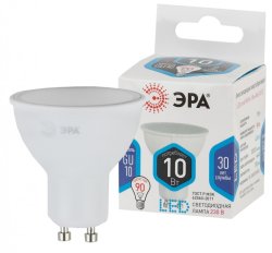 Светодиодная лампа GU10 10W 4000К (белый) Эра LED MR16-10W-840-GU10 (Б0032998)