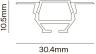 2м. Встраиваемый алюминиевый профиль для светодиодной ленты Maytoni Led strip ALM010S-2M