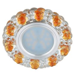 Встраиваемый светильник с LED подсветкой Fametto Luciole DLS-L129 GU5.3 Chrome/Gold (UL-00002710)