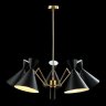 Люстра на штанге Crystal Lux с поддержкой Алиса Joven SP5 GOLD/BLACK-А