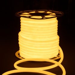 50м. Комплект неоновой ленты теплого цвета 3300К 2835, 9,6W, 220V, 144LED/m, IP67 Elektrostandard LS003 (a052998)