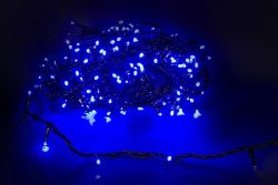 30м. Гирлянда влагозащищенная 300LED (синий) A-047R BL/WT FLASH Sneha 1397714