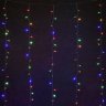 Электрогирлянда Занавес Vegas 96 RGB свет LED, 8 реж., 6 нит., блок пит., размер 1,5х1,5+5м, IP44 220V/4,5 55146
