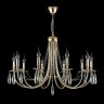 Подвесная люстра Crystal Lux с лампочками VICTORIA SP10 GOLD/AMBER+Lamps E14 Свеча