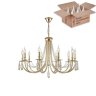Подвесная люстра Crystal Lux с лампочками VICTORIA SP10 GOLD/AMBER+Lamps E14 Свеча