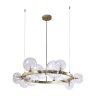 Подвесная люстра Crystal Lux с поддержкой Маруся AGATA SP15 V2 GOLD/TRANSPARENTE-М
