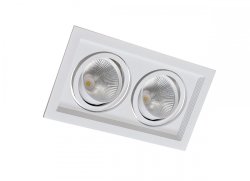 Встраиваемый cветодиодный светильник (блок питания в комплекте) Donolux Atom DL18893/02 White SQ