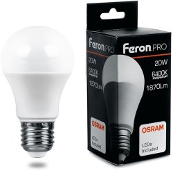 Лампа светодиодная Feron.PRO LB-1020 Шар E27 20W 6400K 38043