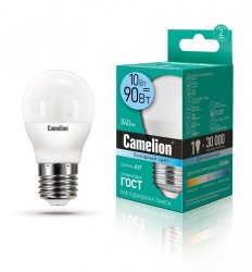 Светодиодная лампа E27 10W 4500К (холодный) G45 Camelion LED10-G45/845/E27 (13568)