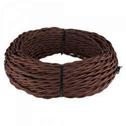 Ретро кабель витой 3х1,5 (коричневый) Werkel 20 м W6453214