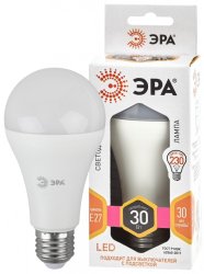 Лампа светодиодная ЭРА E27 30W 2700K матовая LED A65-30W-827-E27 Б0048015