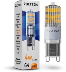 Светодиодная лампа G9 4W 2800К (теплый) Simple Voltega 7124