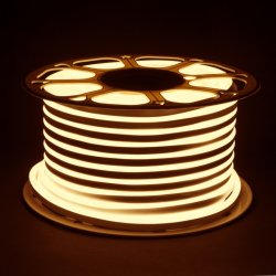 50м. Комплект неоновой ленты теплого цвета 3300К 2835, 9,6W, 220V, 120LED/m, IP67 Elektrostandard LS001 (a052995)