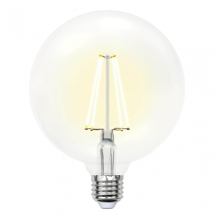 Филаментная светодиодная лампа E27 10W 3000K (теплый) Sky Uniel LED-G125-10W-WW-E27-CL PLS02WH (10534)