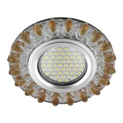 Встраиваемый светильник с LED подсветкой Fametto Luciole DLS-L148 Gu5.3 Glassy/Tea (UL-00003901)
