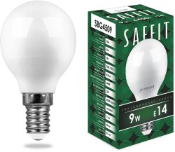 Лампа светодиодная SAFFIT SBG4509 Шарик E14 9W 6400K 55125