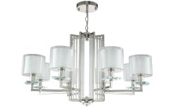 Подвесная люстра Crystal Lux NICOLAS SP-PL8 NICKEL/WHITE