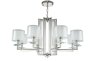 Подвесная люстра Crystal Lux NICOLAS SP-PL8 NICKEL/WHITE