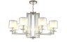 Подвесная люстра Crystal Lux NICOLAS SP-PL8 NICKEL/WHITE