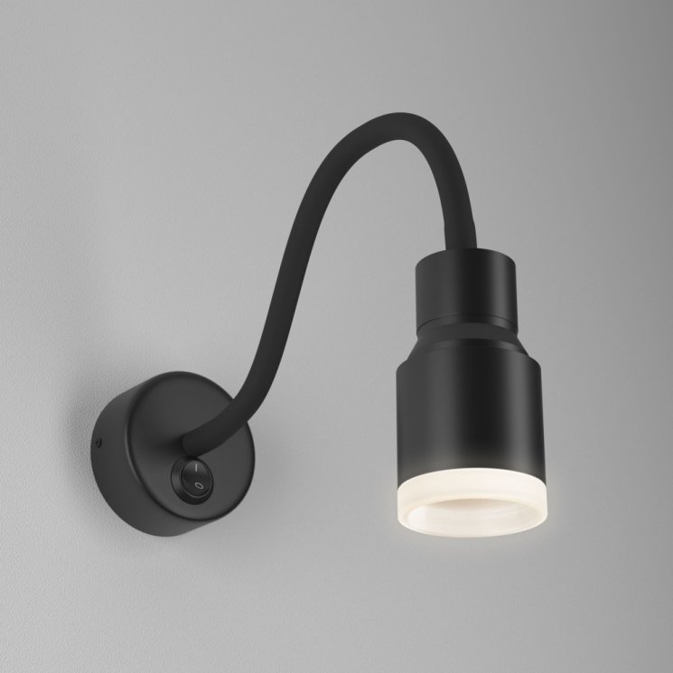 Molly LED черный (MRL LED 1015) черный Настенный светодиодный светильник с поворотным плафоном и выключателем Elektrostandard Molly LED a043982