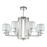 Подвесная люстра Crystal Lux с поддержкой Алиса NICOLAS SP-PL8 NICKEL/WHITE-А