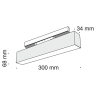 Трековый светильник 12W 3000К для магнитного шинопровода Maytoni Track lamps TR012-2-12W3K-B