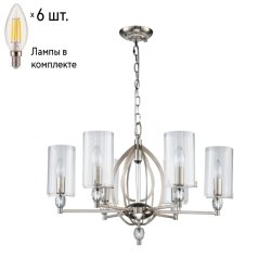 Подвесная люстра с лампочками Favourite Stine 2704-6P+Lamps E14 Свеча
