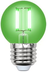Светодиодная лампа E27 5W (зеленый) Air color Uniel LED-G45-5W-GREEN-E27 GLA02GR (UL-00002988)