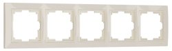 Рамка на 5 постов (слоновая кость, basic) Werkel W0052003
