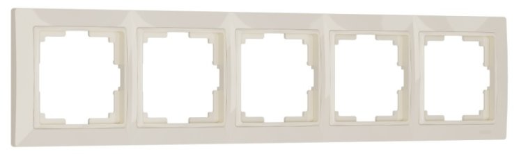 Рамка на 5 постов (слоновая кость, basic) Werkel W0052003