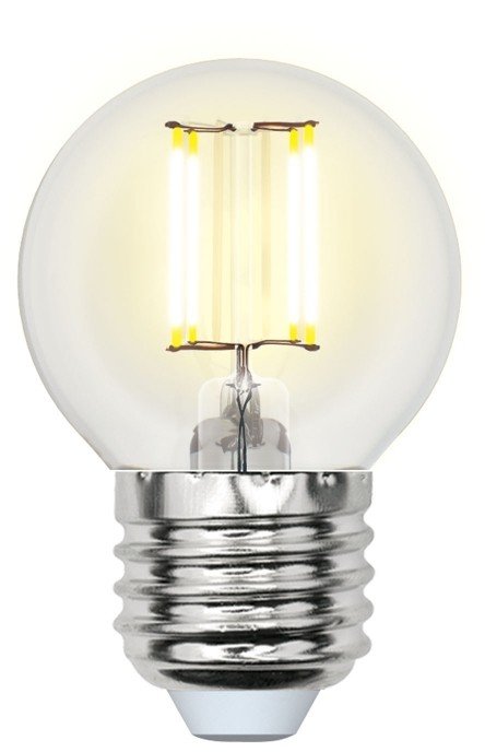 Филаментная светодиодная лампа E27 6W 3000K (теплый) Sky Uniel LED-G45-6W-WW-E27-CL PLS02WH (UL-00000196)