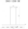Светильник подвесной iLedex Vision 2063-1200 BR