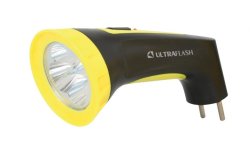 Набор из 5 шт, Ручной светодиодный фонарь на аккумуляторе. Дальность 20м. Ultraflash LED3804M 12867