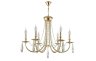 Подвесная люстра Crystal Lux Victoria SP6 GOLD/AMBER (3340/306)
