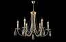 Подвесная люстра Crystal Lux Victoria SP6 GOLD/AMBER (3340/306)