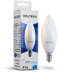 Светодиодная лампа E14 10W 4000К (белый) Simple Voltega 7065