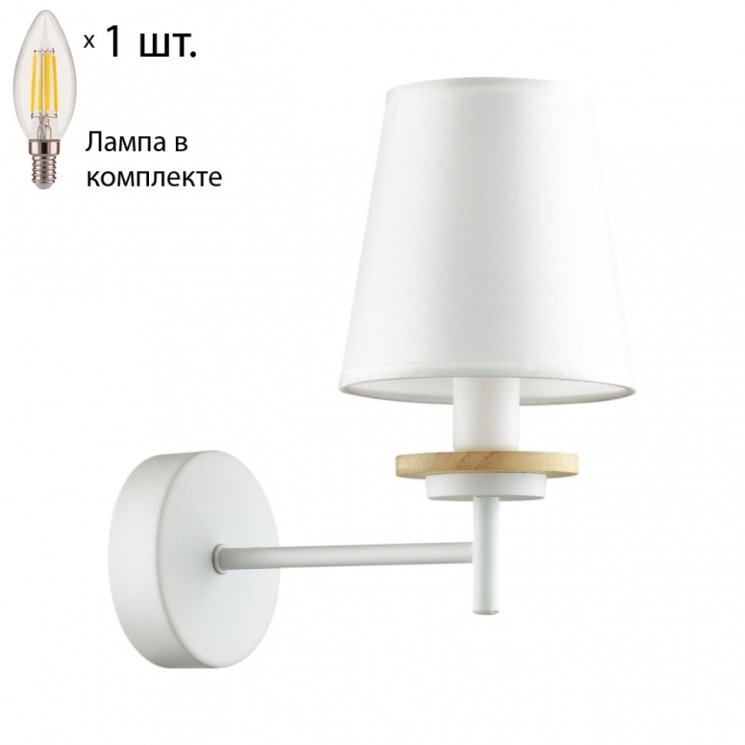 Бра с лампочкой Lumion Betsy 4497/1W+Lamps E14 Свеча