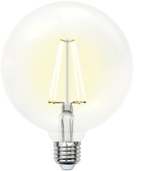 Филаментная лампа E27 15W 3000K (теплый) Sky Uniel LED-G125-15W-3000K-E27-CL PLS02WH (UL-00004860)