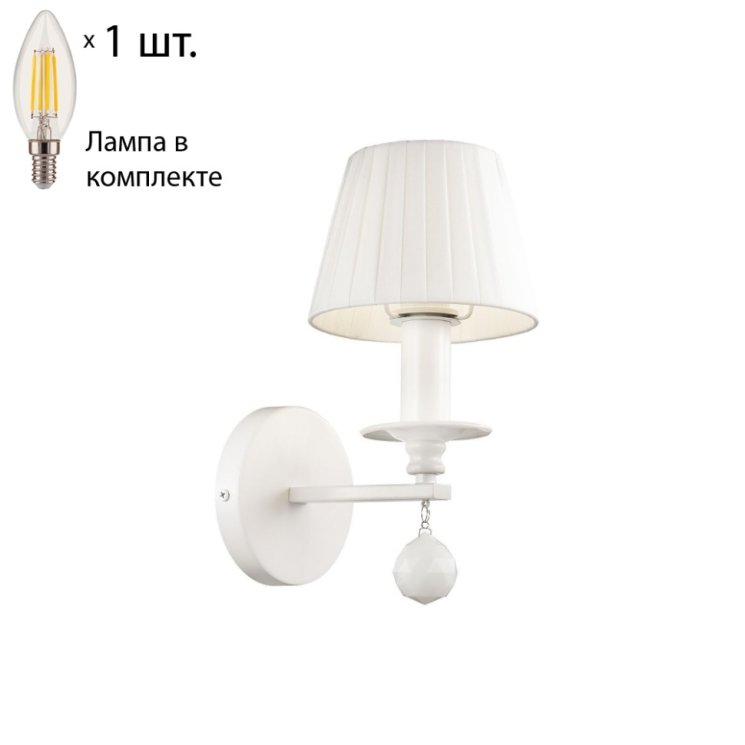 Бра с лампочкой Favourite Vogel 1705-1W+Lamps E14 Свеча