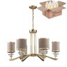 Подвесная люстра с лампочками Favourite Rocca 2689-6P+Lamps E14 Свеча