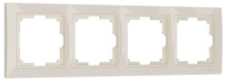 Рамка на 4 поста (слоновая кость, basic) Werkel W0042003