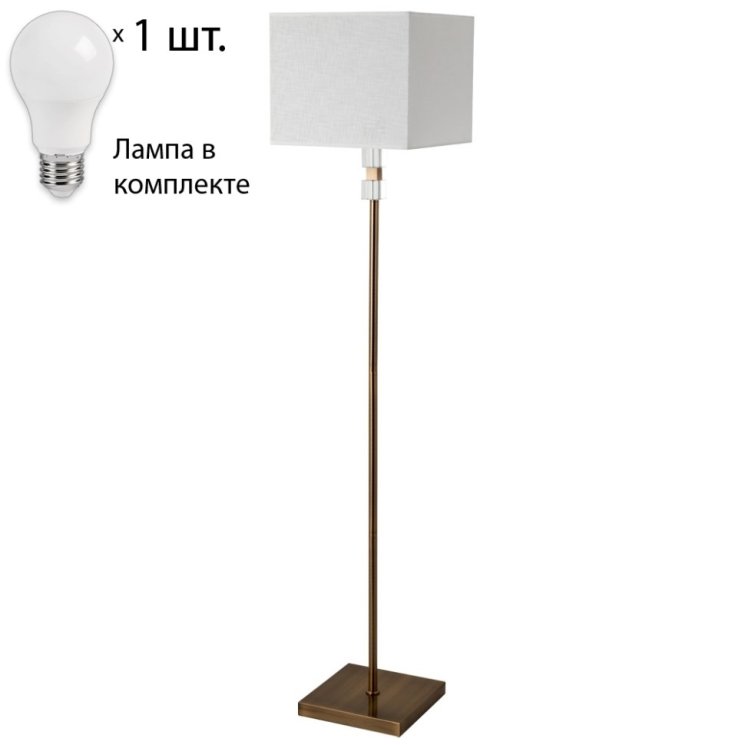 Торшер с лампочкой Arte Lamp North A5896PN-1PB+Lamps