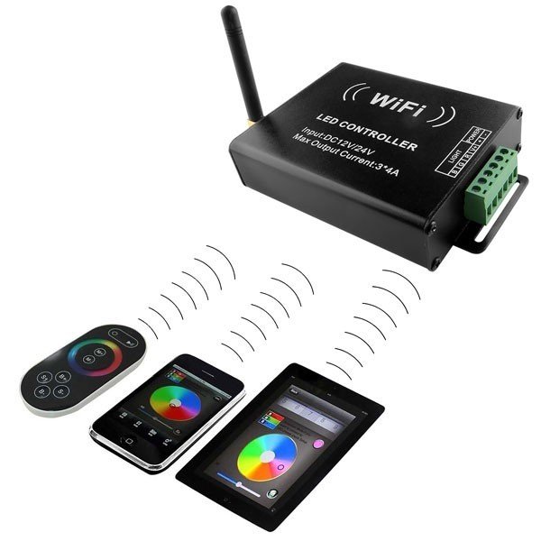Контроллер для светодиодных лент Master WiFi + RC RGB 12V/24V max 4A*3CH Lightstar 410904