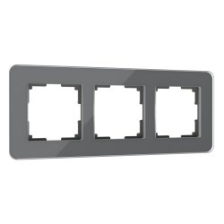 Рамка из стекла на 3 поста Elite (графит) Werkel W0032440