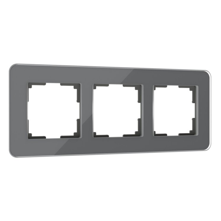 Рамка из стекла на 3 поста Elite (графит) Werkel W0032440