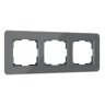 Рамка из стекла на 3 поста Elite (графит) Werkel W0032440